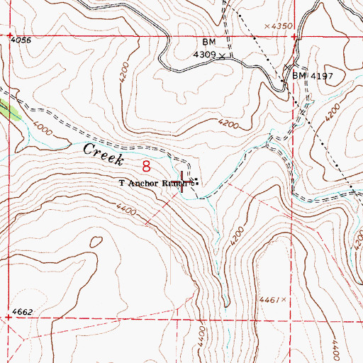 Topographic Map of T Anchor Ranch, AZ