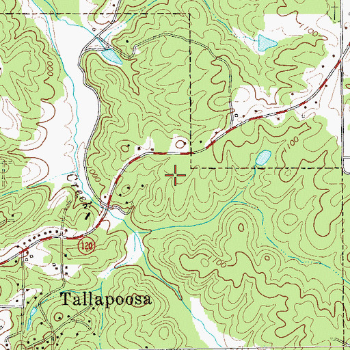 Topographic Map of Tallapoosa Primary School, GA