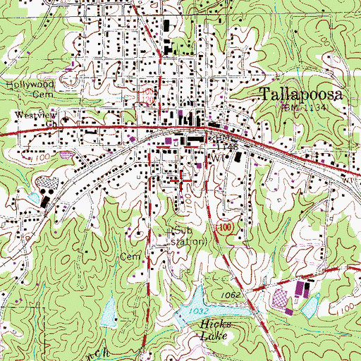 Topographic Map of Whites Chapel African Methodist Episcopal Church, GA