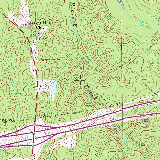 Topographic Map of Heads Mill (historical), GA