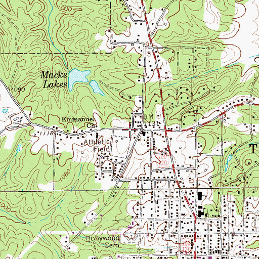 Topographic Map of Old Tallapoosa, GA