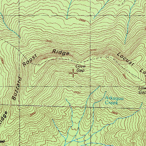 Topographic Map of Plott Cove Reserve Nature Area, GA