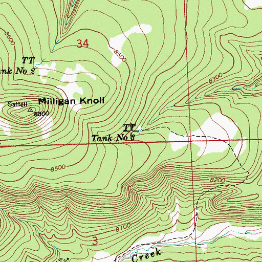 Topographic Map of T T Tank Number Three, AZ