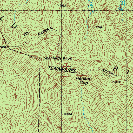 Topographic Map of Red Knob, GA
