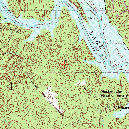 Topographic Map of Twin Bridges Trail, GA