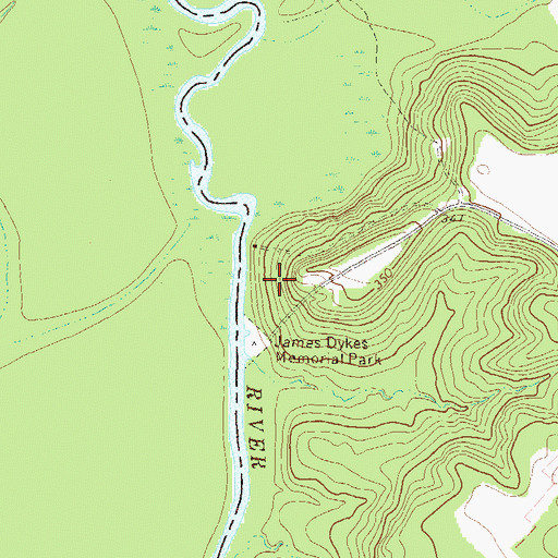 Topographic Map of Stephens Bluff, GA