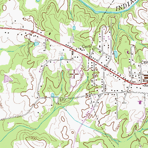 Topographic Map of Cedar Valley, GA