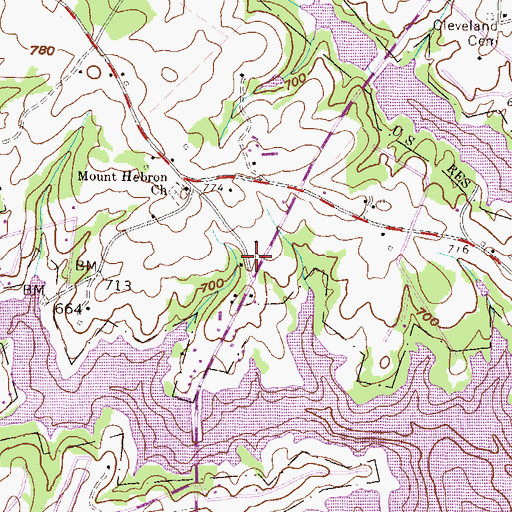 Topographic Map of Henley Store (historical), GA