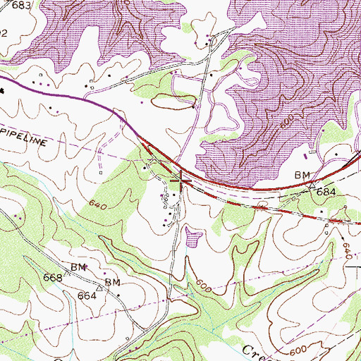 Topographic Map of Monteideo (historical), GA