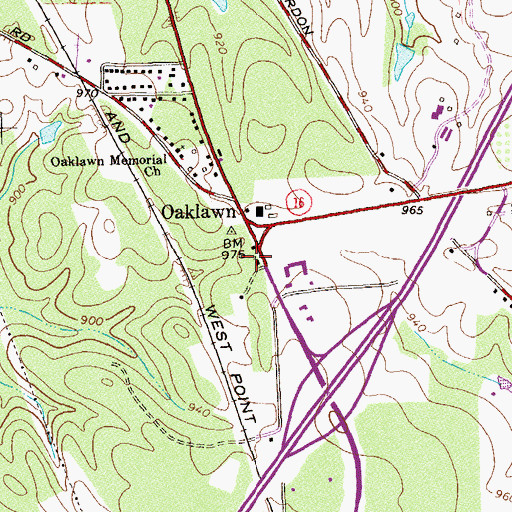 Topographic Map of Summer Hill Baptist Church, GA