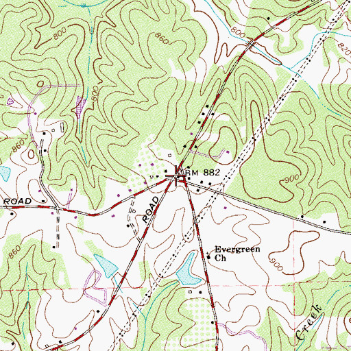 Topographic Map of Stephens Crossroad, GA