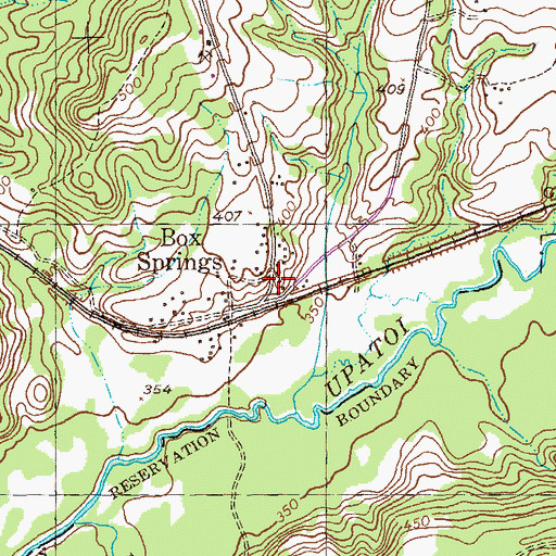 Topographic Map of Box Springs Methodist Church, GA