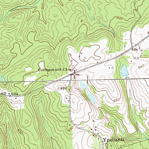 Topographic Map of Collingsworth Institute (historical), GA