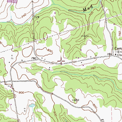 Topographic Map of Franklin Academy (historical), GA
