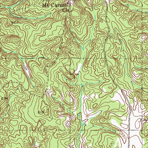 Topographic Map of Hollis Cemetery, GA