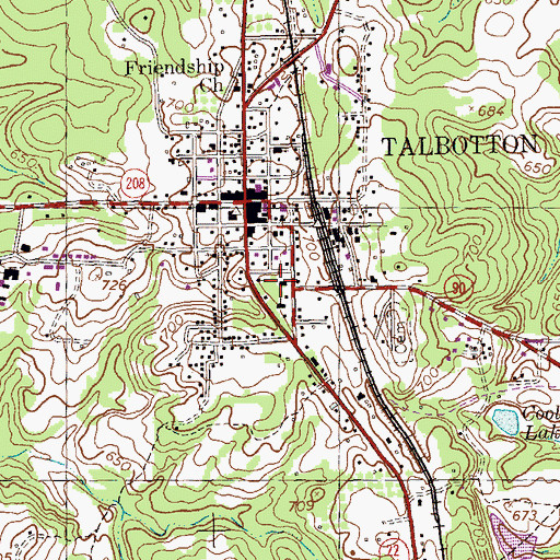 Topographic Map of Le Vert College (historical), GA