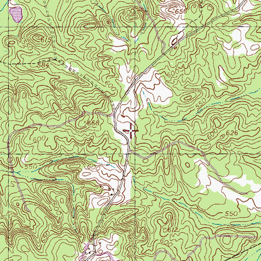 Topographic Map of Rocky Heights Plantation (historical), GA