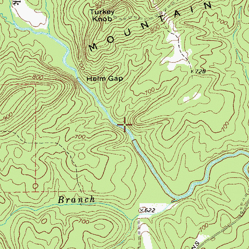 Topographic Map of Rocky Shoals Ford, GA