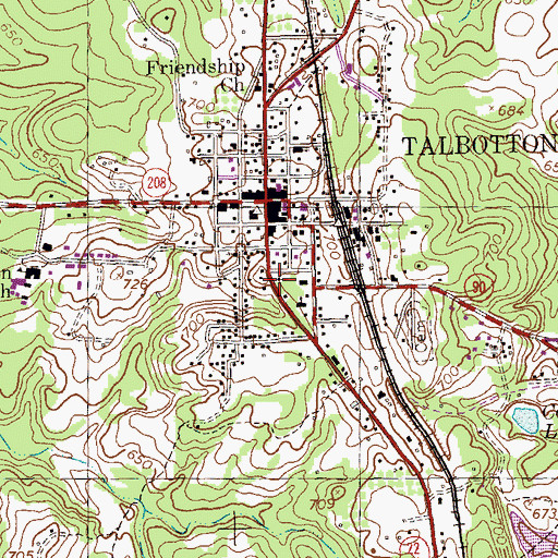 Topographic Map of Zion Episcopal Church, GA