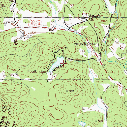 Topographic Map of Coleman Camp, GA