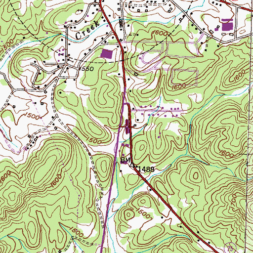 Topographic Map of Colonial Shopping Center, GA
