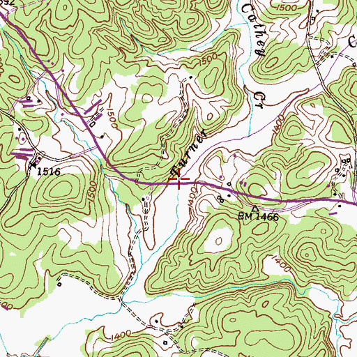 Topographic Map of Earl Nix Bridge, GA