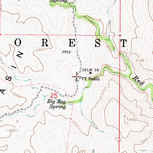 Topographic Map of TT Ranch, AZ