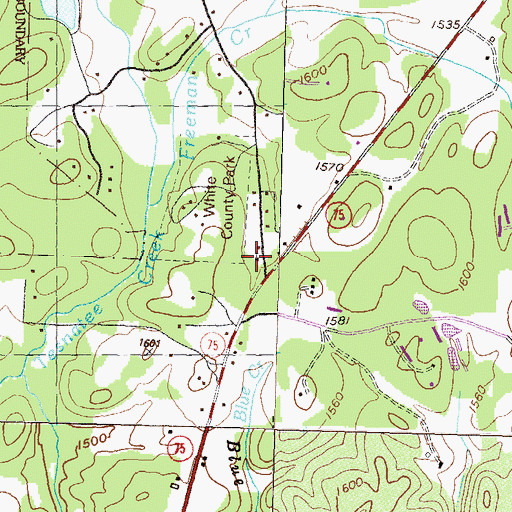 Topographic Map of Full Gospel Church, GA