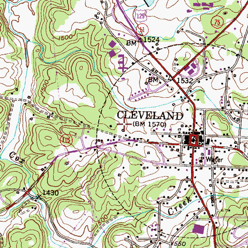 Topographic Map of Jack P Nix Primary School, GA