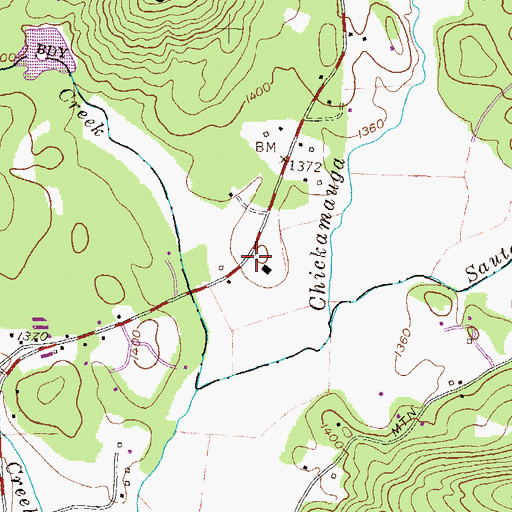 Topographic Map of Lynch (historical), GA