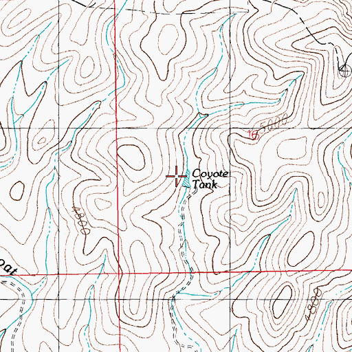 Topographic Map of Coyote Tank, AZ