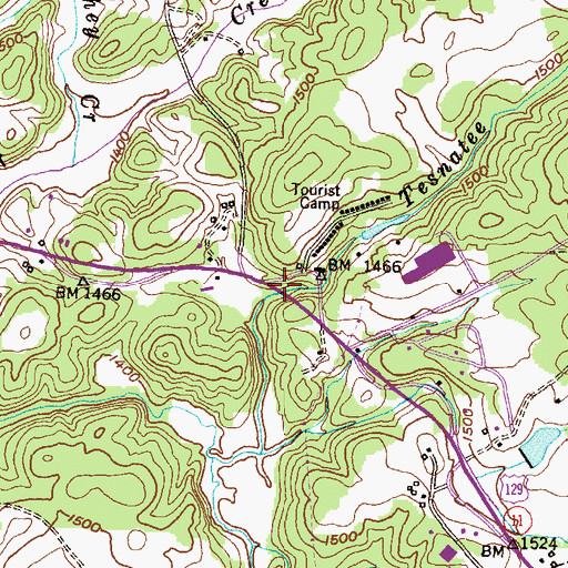 Topographic Map of Roy Head Bridge, GA