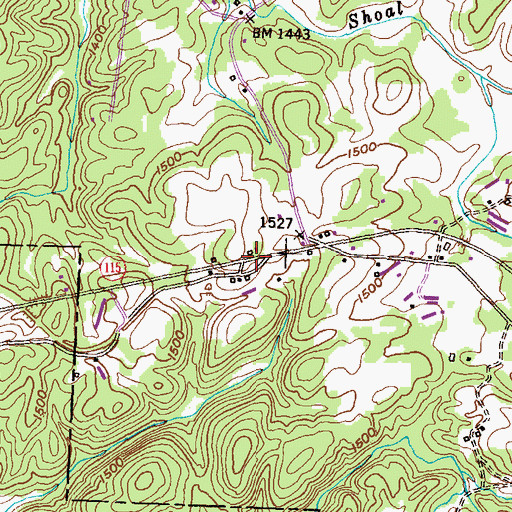 Topographic Map of Smiths Chapel, GA