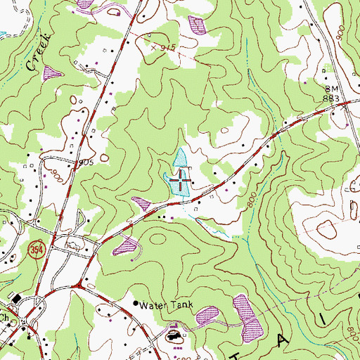 Topographic Map of Gallops Lakes, GA