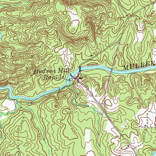 Topographic Map of Hudson Mill (historical), GA