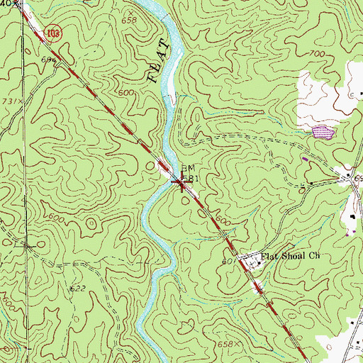 Topographic Map of Pearson Mill (historical), GA