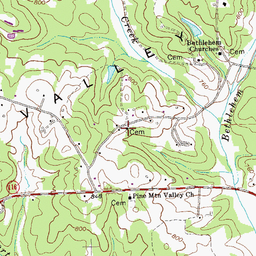 Topographic Map of Pentecostal Church of God, GA