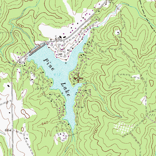 Topographic Map of Pine Lake, GA
