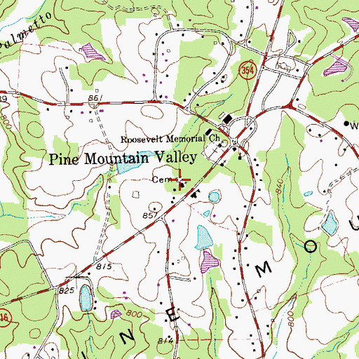Topographic Map of Seventh Day Adventist Church, GA