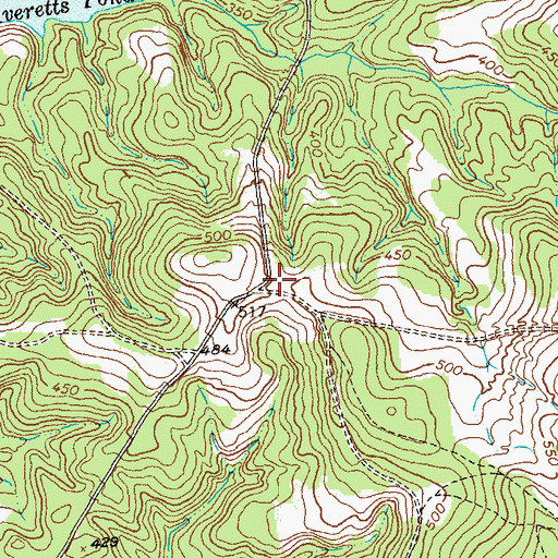 Topographic Map of Fellowship Church (historical), GA