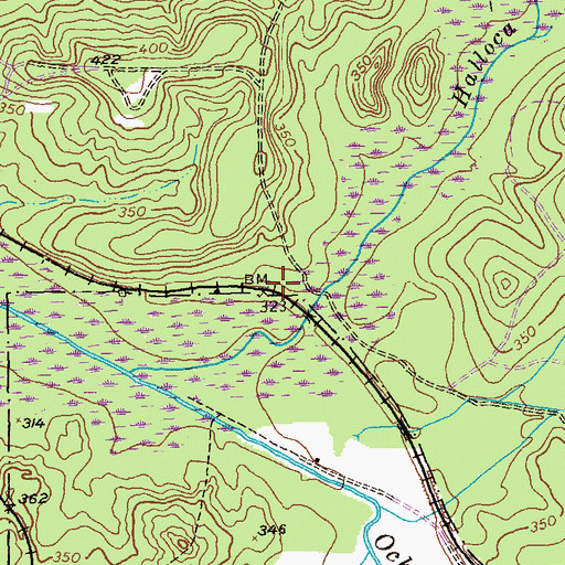 Topographic Map of Halloca (historical), GA