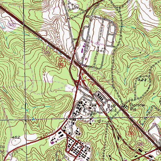 Topographic Map of Harmony Church (historical), GA