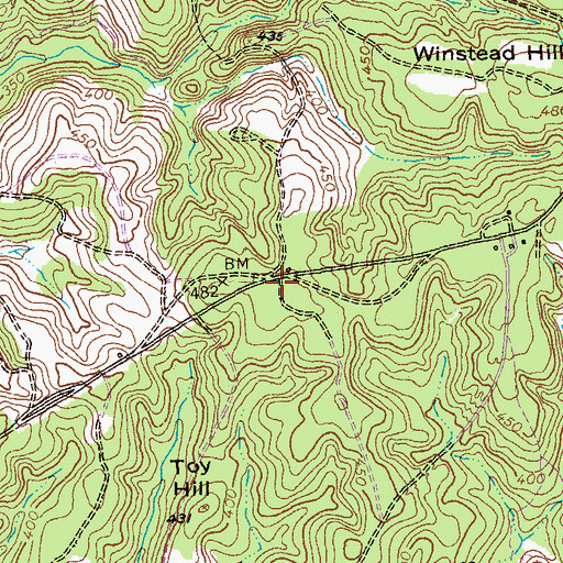 Topographic Map of Heineburg Village (historical), GA