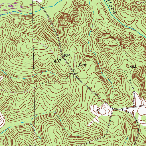Topographic Map of Kingsville School (historical), GA