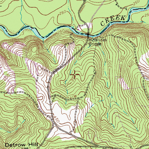Topographic Map of McBride Ford, GA