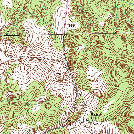 Topographic Map of Mission Church (historical), GA
