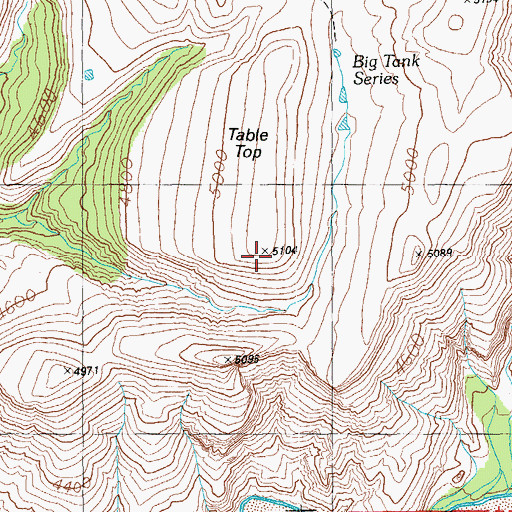 Topographic Map of Table Top, AZ
