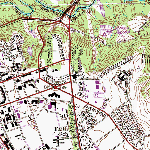 Topographic Map of Patch Kindergarten, GA