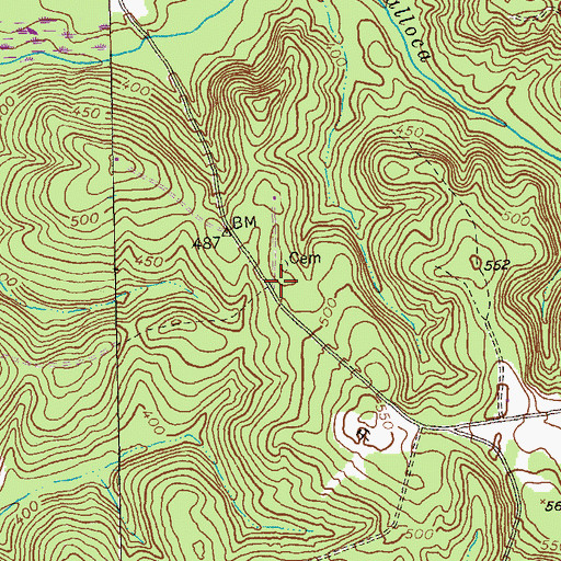 Topographic Map of Prosperity Church (historical), GA
