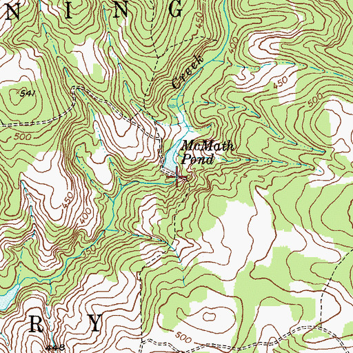 Topographic Map of Thomas Mill (historical), GA